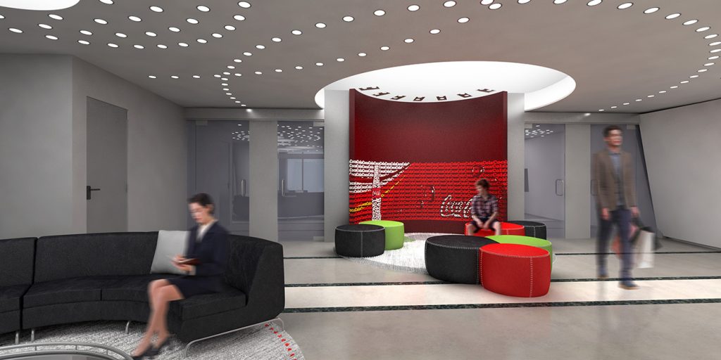 Acceso edificio Coca Cola