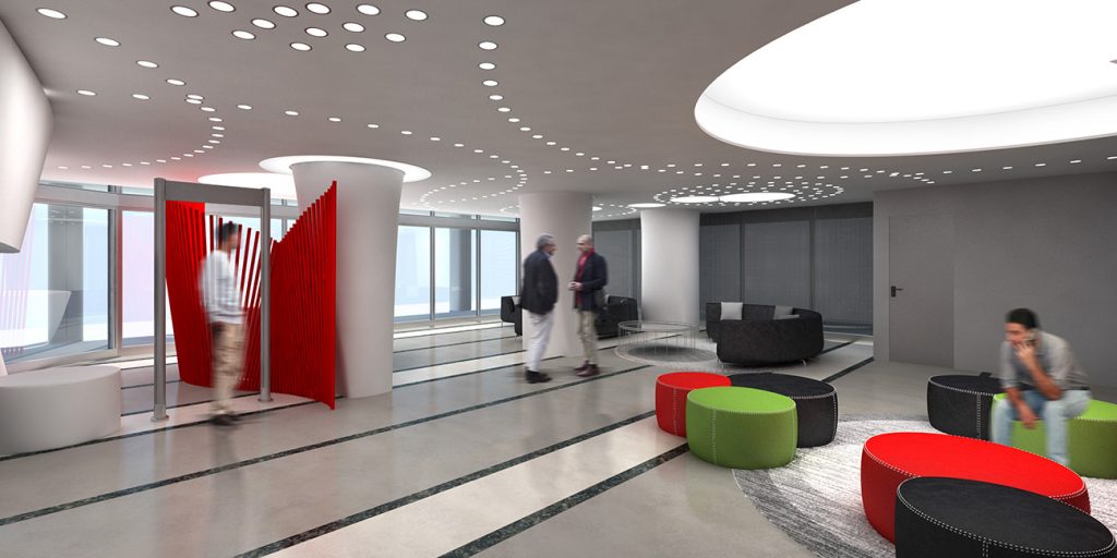 Acceso edificio Coca Cola