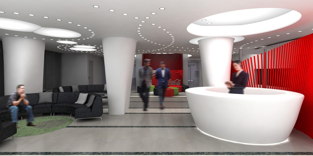 Acceso edificio Coca Cola